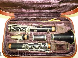 Vintage Evette & Schaeffer By Buffet Paris France Clarinet Serial K12369 & Case