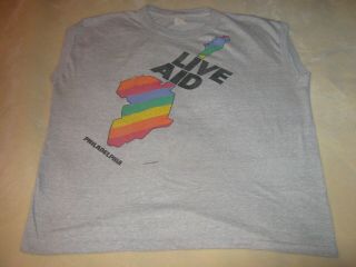 Live Aid 1985 Vintage Concert Shirt Xl Mega Rare