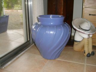 Vintage Early California Catalina,  Gladding Mcbean,  Bauer Large Blue Garden Vase