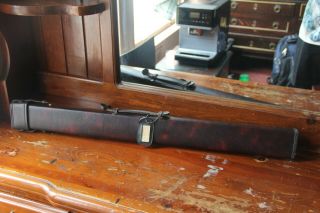 Vintage Brunswick Leather Pool Cue Case (case Only) Excent