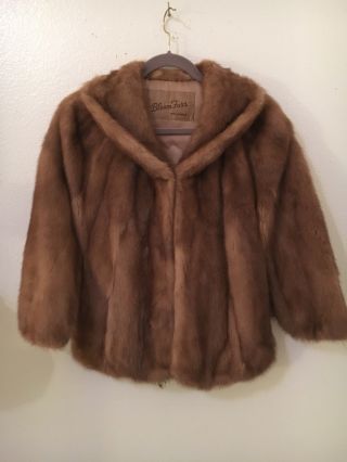 Womens Vintage Mink Stole Bloom Furs Columbus M Rabbit Jacket Coat
