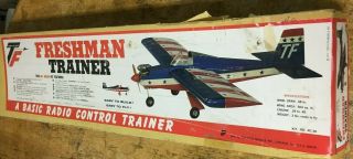 Vintage Top Flite Freshman Trainer Rc Model Airplane Kit