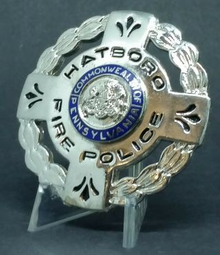 Vintage Hatboro Pennsylvania Fire Police Badge