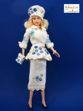 Fits Barbie Doll Dress Coat Ooak Vintage World Traveler By Hankie Couture