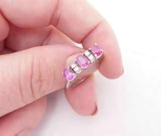18ct Gold Diamond Ruby Ring,  Art Deco Design 18k 750