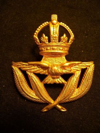 Royal Air Force Ww Ii Era Warrant Officer Cap Badge Raf R.  A.  F.  Unissued