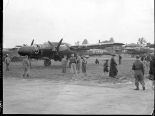 Wwii 1943 4th Field Hospital - American P - 61 Black Widow,  Sicily