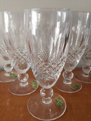 Vintage Five (5) Waterford Crystal Colleen Short Stem Champagne Glasses