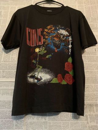 Vtg 90s Guns N Roses Welcome To The Jungle Rock Band T - Shirt