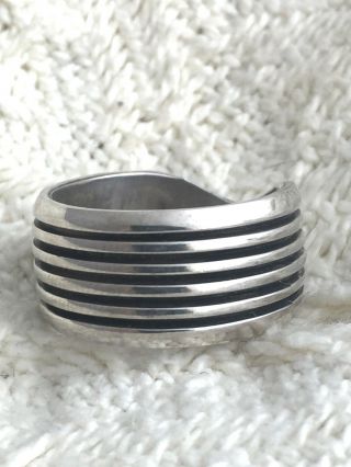 Vintage Sterling Silver Ring Band Sign Pb Size 10.  75 10.  3g Southwest