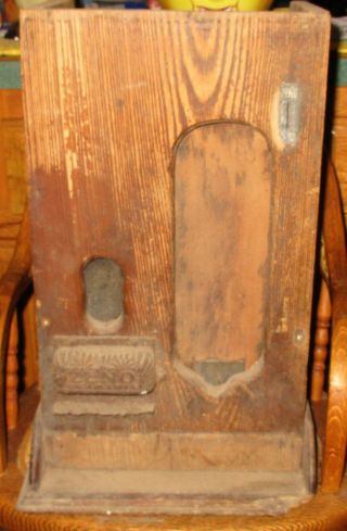 Antique 1893 Zeno Wood Gumball Machine Parts Incomplete