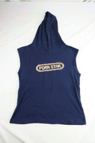 VTG Men’s 90s Porn Star Skateboards T - Shirt [L] Hooded Sleeveless 2