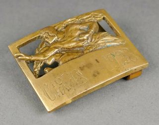 Fine Antique Art Deco Cast Bronze Football Trophy Josten Buckle City Champs 1928 7