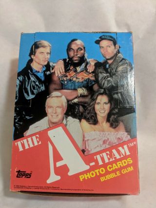 Vintage 1983 The A - Team Trading Cards Full Box Of 36 Wax Packs Topps