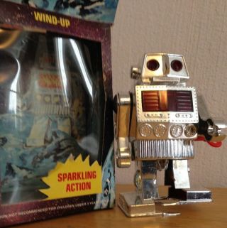 Wind - Up Space Robot By Imco,  Vintage 