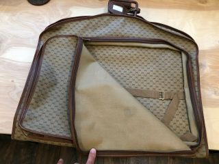 Authentic Vintage Gucci Garment Bag in Outstanding,  Tan monogram 3
