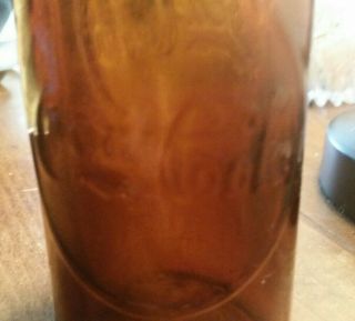 Vintage Brown Straight Side Coca - Cola Bottle w/Circle and arrow 2