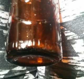 Vintage Brown Straight Side Coca - Cola Bottle w/Circle and arrow 5