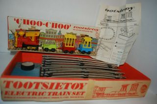 Vintage Tootsietoy Choo Choo Metal And Poly Toy Train 2020 With Tracks & Boxes