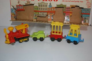 Vintage TootsieToy Choo Choo Metal and Poly Toy Train 2020 With Tracks & Boxes 2