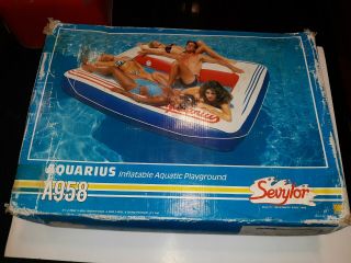 Sevylor Aquarius A958.  9 X 7 Pool Inflatable Mat Vintage Hard To Find