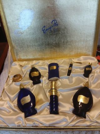 Vintage Evening In Paris Boxed Set Music Box Perfume Parfum Talc Powder France