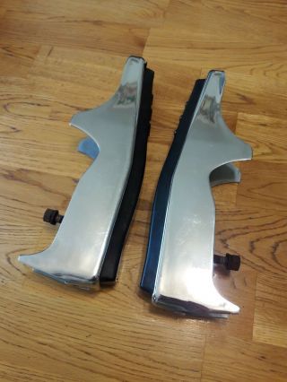 VINTAGE 1970 ' S 1973 - 1977 FORD F150 F250 TRUCK FRONT BUMPER GUARDS CHROME 2