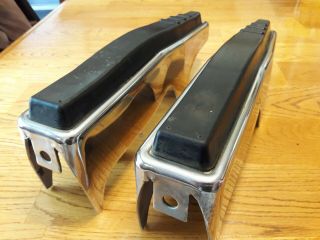 VINTAGE 1970 ' S 1973 - 1977 FORD F150 F250 TRUCK FRONT BUMPER GUARDS CHROME 4