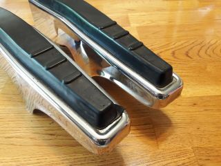 VINTAGE 1970 ' S 1973 - 1977 FORD F150 F250 TRUCK FRONT BUMPER GUARDS CHROME 5