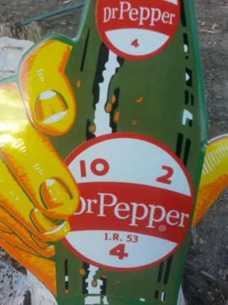 1953 DR PEPPER PORCELAIN SIGN VINTAGE SODA POP SOFT DRINK BEVERAGE NOS 2