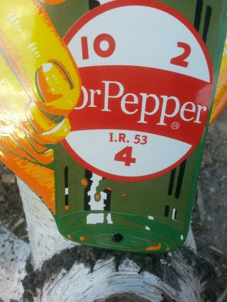 1953 DR PEPPER PORCELAIN SIGN VINTAGE SODA POP SOFT DRINK BEVERAGE NOS 3