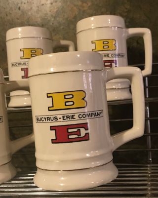 Vintage Bucyrus - Erie BE Ceramic Mugs/Steins 3