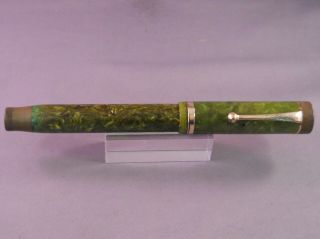 Parker Vintage Duofold Senior Jade Green Fountain Pen - - extra - fine nib 4