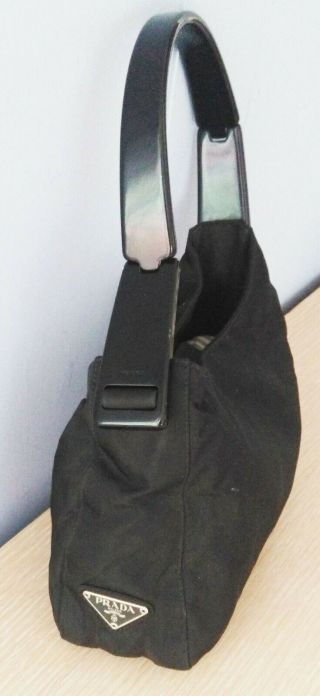 Vintage Prada Sport Bag Nylon Tessuto Black Plastic Strap