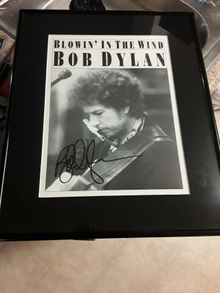 Oh So Rare Bob Dylan Autographed Blowin 