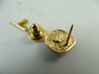 Vintage 14K Solid Yellow Gold Tie Tack Lapel Pin Ducks Unlimited Goose Hunter 3