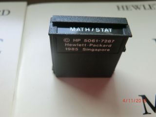 VINTAGE Math/Stat Module for HP - 41C/CV/CX with Manuals,  Overlays,  & QRef Cards 2
