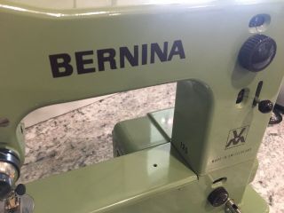 Rare Green Vintage Bernina 125 Portable Sewing Machine and Accessories 3