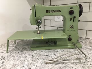 Rare Green Vintage Bernina 125 Portable Sewing Machine and Accessories 7