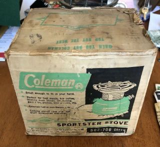 Vintage Coleman 502 - 700 Sportster Stove 9 - 1965 w/ Box & Papers 7