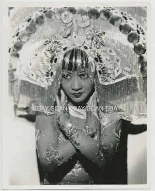 Anna May Wong Headdress Sequin Costume Vintage Portrait Photo By Richee