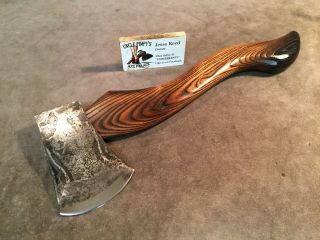 Vintage Camp Fire Style Axe Hatchet Hammer Polished Custom Jesse Reed Handle