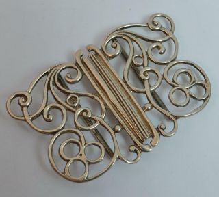 Quality Solid Silver Large Nurses Buckle