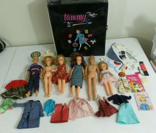 Vintage 1960s Ideal Toy Tammy Family Dolls With Clothes And Accesories