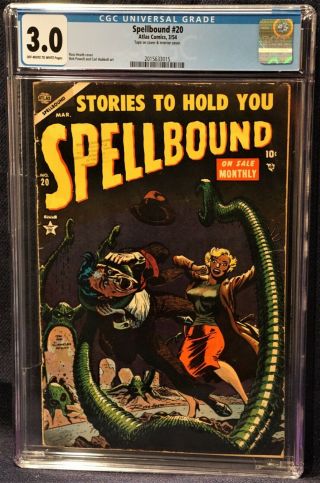 Spellbound 20 - Cgc 3.  0 Outstanding Cover Art Golden Age Precode Horror Rare