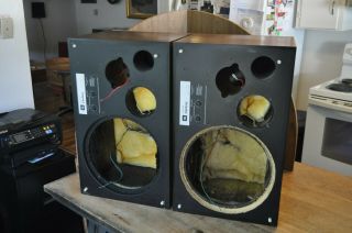 Vintage JBL L100 L - 100 Century Speaker Cabinets with Grills - NO Drivers 2