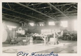 Wwii 1944 Usaaf Atc 7th Fs Bismark Nd Airplane Photo 1 P - 39 Airacobra Repair