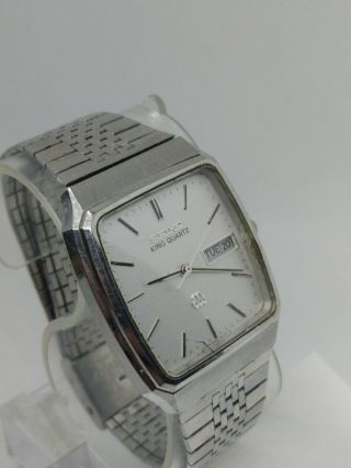 Vintage 1982 SEIKO KING QUARTZ 9443 - 5020 Men ' s Square Quartz Wrist Watch 5