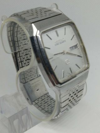 Vintage 1982 SEIKO KING QUARTZ 9443 - 5020 Men ' s Square Quartz Wrist Watch 7