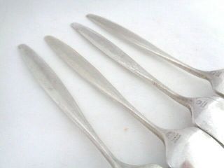 Vintage GEORG JENSEN Denmark Sterling Silver CYPRESS Set / 4 Salad Forks 7